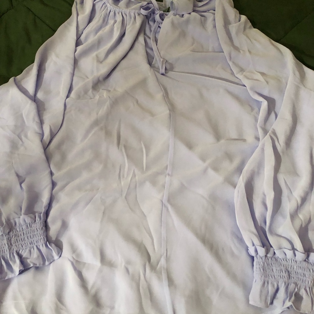 Terra & Sky Lavender Ruffle Halter Top - Picture 2 of 4